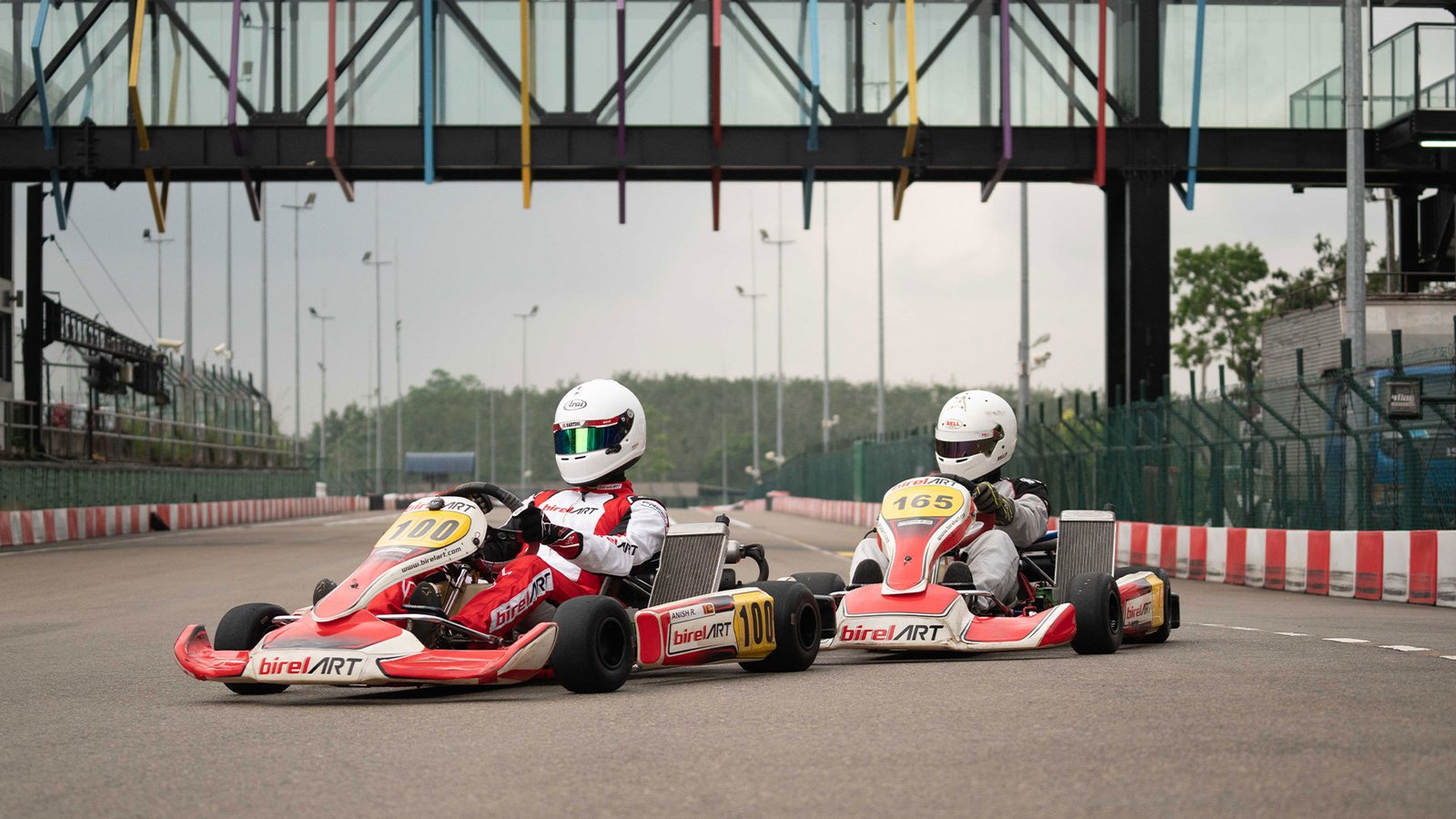 A go-kart on a modern track in Port City Colombo